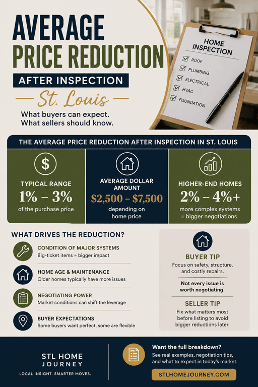 How much St. Louis buyers negotiate after a home inspection — price reduction guide by George Kindler