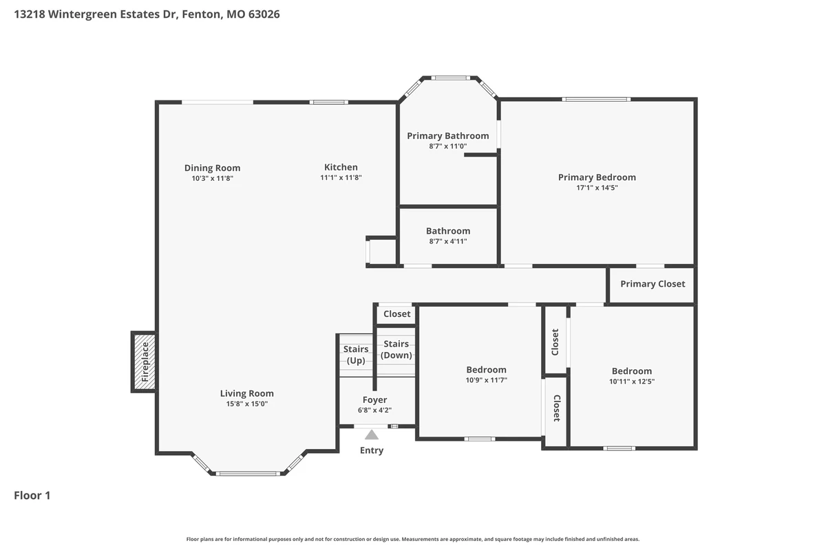 13218 Wintergreen Estates main level floor plan