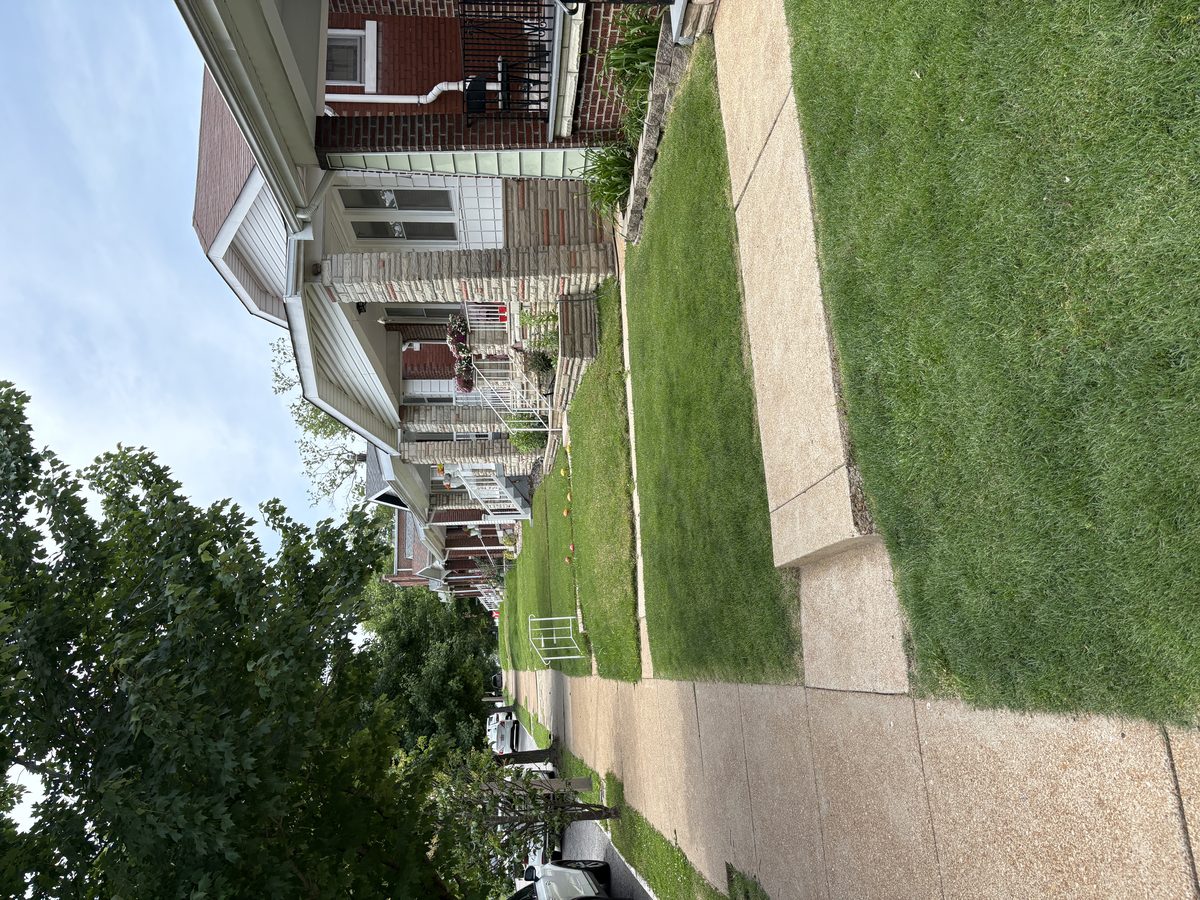 Southampton South City St. Louis — brick bungalows with stone porch pillars on Itaska Street, 1930s construction, 63109